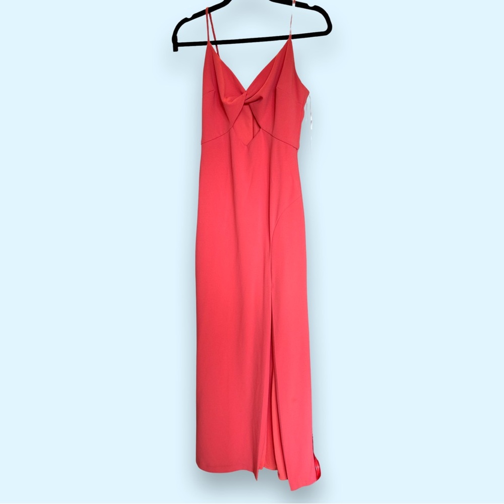 Salmon dress for a summer wedding